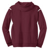 Sport-Tek Men's Maroon/White Tech Fleece Colorblock Hooded Sweatshirt