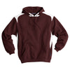 Sport-Tek Men's Maroon Pullover Hooded Sweatshirt with Contrast Color