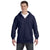Hanes Men's Navy 9.7 oz. Ultimate Cotton 90/10 Full-Zip Hood