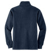 Port Authority Men's Navy 1/4 Zip Slub Fleece Pullover