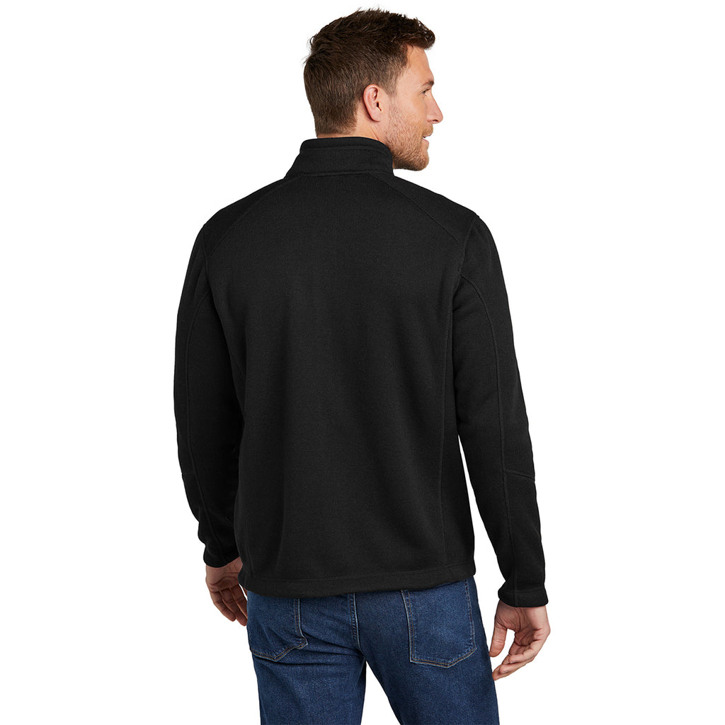 Port Authority Men's Deep Black Arc Sweater Fleece Jacket