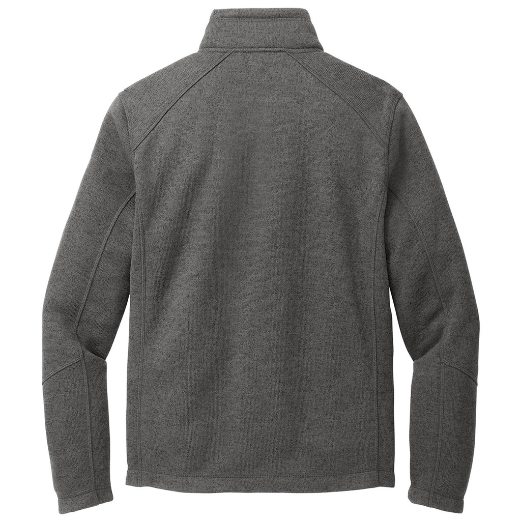 Port Authority Men's Grey Smoke Heather Arc Sweater Fleece Jacket