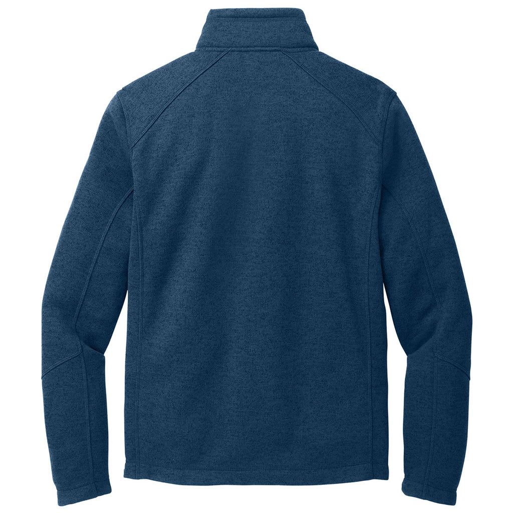 Port Authority Men's Insignia Blue Heather Arc Sweater Fleece Jacket