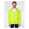 American Apparel Unisex Neon Yellow Flex Fleece Zip Hoodie