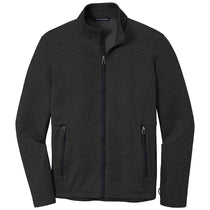 Port Authority Men's Deep Black Heather Collective Striated Fleece Jacket