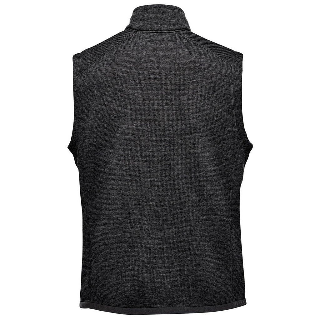Stormtech Men's Black Heather Avalanche Full Zip Fleece Vest