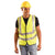 OccuNomix Men's Yellow Flame Resistant Dual Certified Dual Stripe Solid Vest