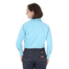 Wrangler Women's Turquoise Flame Resistant Long Sleeve Solid Workshirt