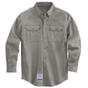 Carhartt Men's Tall Gray Flame-Resistant Work-Dry Lightweight Twill Shirt