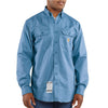 Carhartt Men's Tall Medium Blue Flame-Resistant Twill Shirt with Pocket Flap