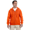 Gildan Unisex Safety Orange DryBlend 9 oz. 50/50 Full Zip Hoodie