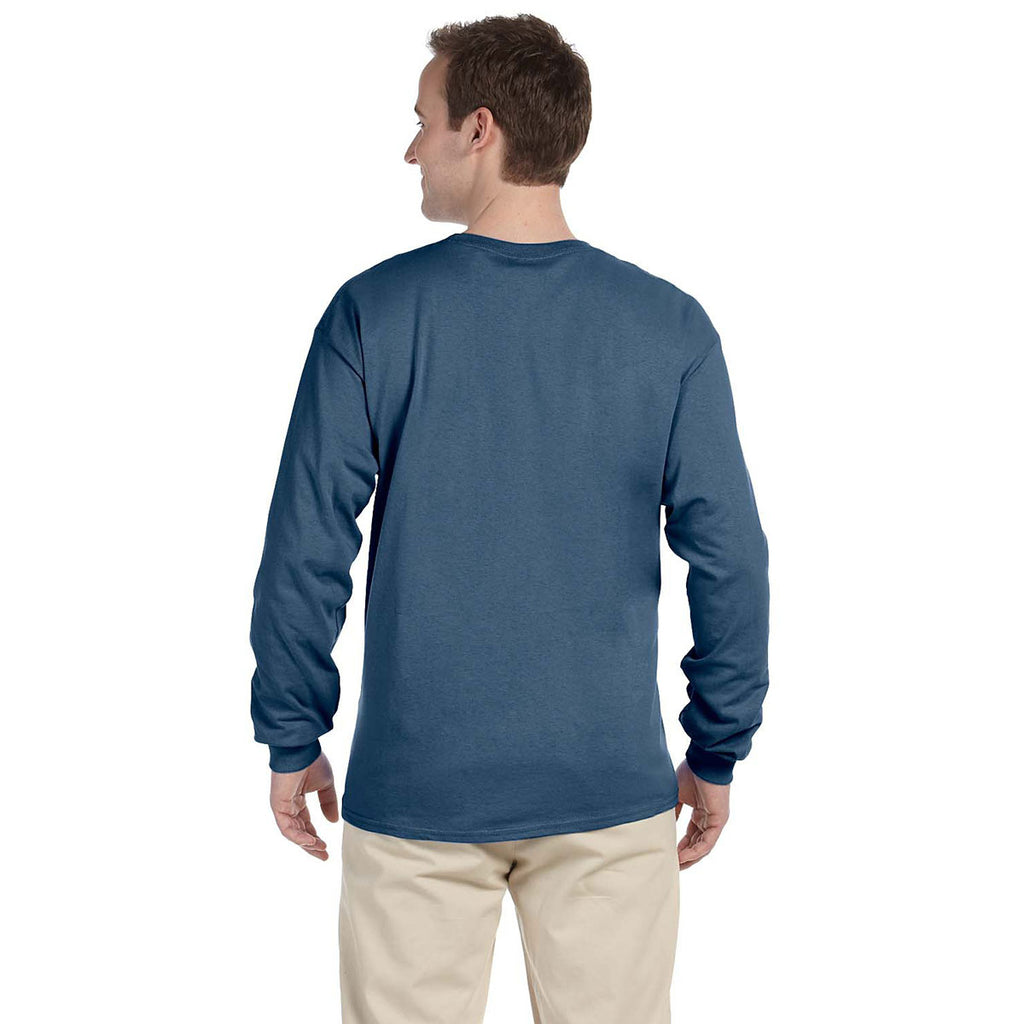 Gildan Men's Indigo Blue Ultra Cotton Long Sleeve T-Shirt