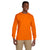 Gildan Men's S Orange Ultra Cotton 6 oz. Long-Sleeve Pocket T-Shirt