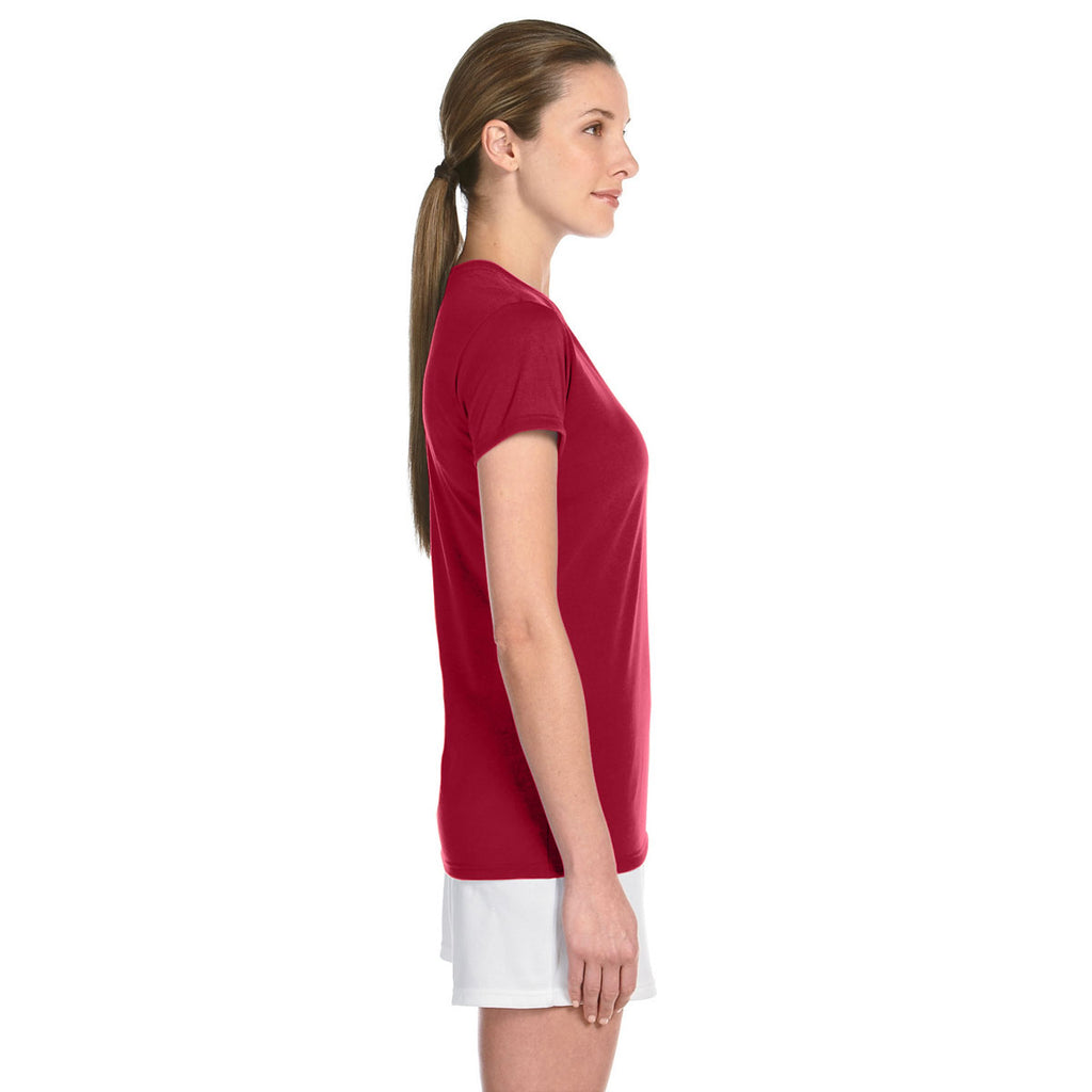 Gildan Women's Cardinal Red Performance 5 oz. T-Shirt