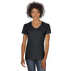 Gildan Women's Black 5.3 oz. V-Neck T-Shirt