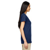 Gildan Women's Navy 5.3 oz. V-Neck T-Shirt