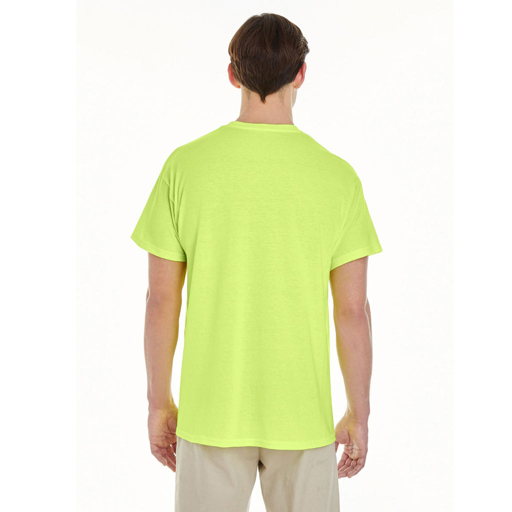 Gildan Men's Safety Green Heavy Cotton 5.3 oz. Pocket T-Shirt