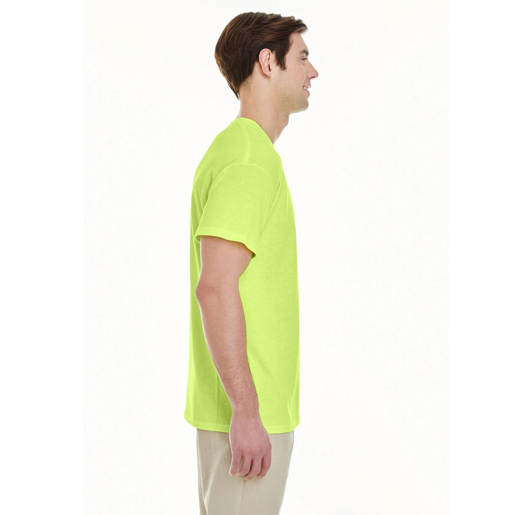 Gildan Men's Safety Green Heavy Cotton 5.3 oz. Pocket T-Shirt