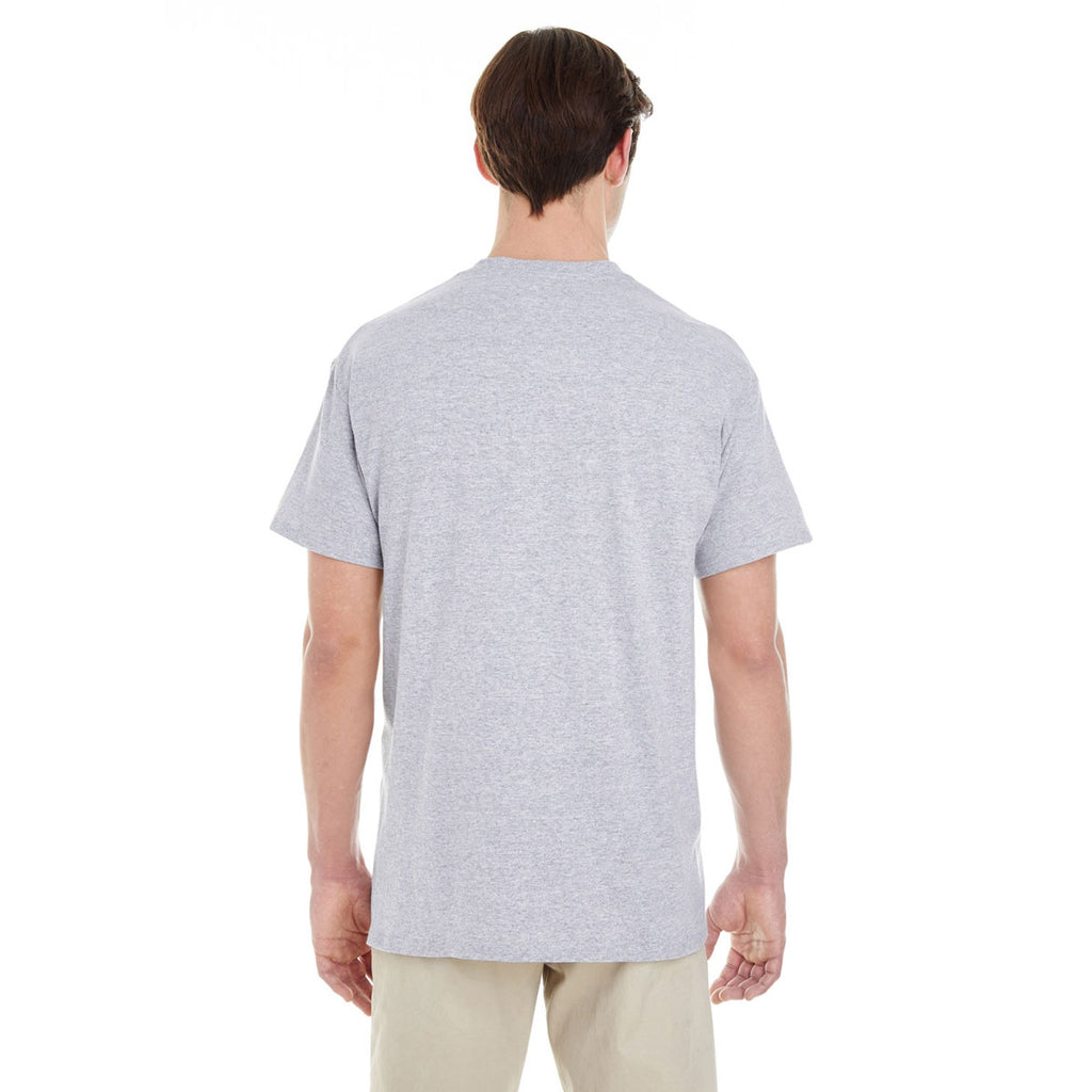 Gildan Men's Sport Grey Heavy Cotton 5.3 oz. Pocket T-Shirt