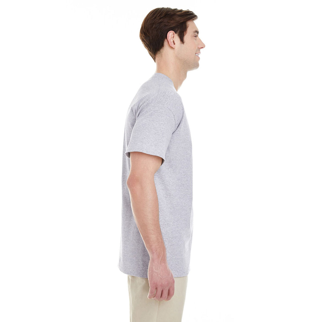 Gildan Men's Sport Grey Heavy Cotton 5.3 oz. Pocket T-Shirt