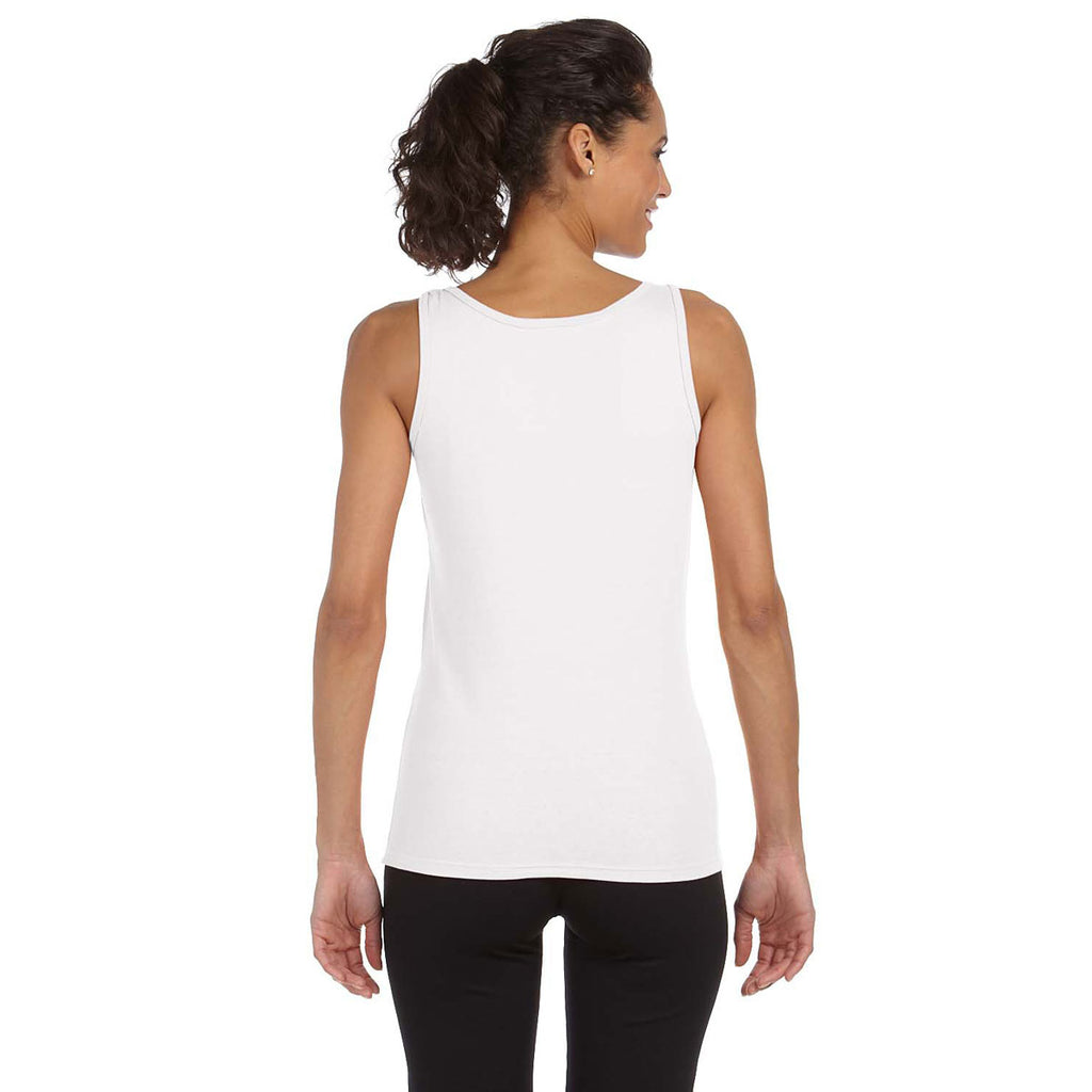 Gildan Women's White Softstyle 4.5 oz. Fitted Tank