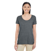 Gildan Women's Dark Heather Softstyle 4.5 oz. Deep Scoop T-Shirt