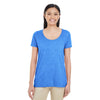 Gildan Women's Heather Royal Softstyle 4.5 oz. Deep Scoop T-Shirt