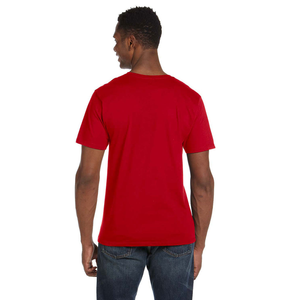 Gildan Men's Cherry Red Softstyle 4.5 oz. V-Neck T-Shirt