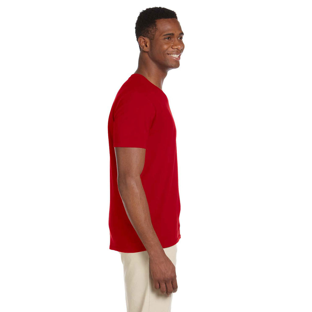 Gildan Men's Cherry Red Softstyle 4.5 oz. V-Neck T-Shirt
