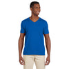 Gildan Men's Royal Blue Softstyle 4.5 oz. V-Neck T-Shirt