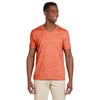 Gildan Men's Heather Orange Softstyle 4.5 oz. V-Neck T-Shirt