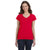 Gildan Women's Cherry Red SoftStyle 4.5 oz. Fitted V-Neck T-Shirt
