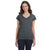 Gildan Women's Dark Heather SoftStyle 4.5 oz. Fitted V-Neck T-Shirt