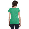 Gildan Women's Heather Irish Green SoftStyle 4.5 oz. Fitted V-Neck T-Shirt