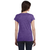 Gildan Women's Heather Purple SoftStyle 4.5 oz. Fitted V-Neck T-Shirt