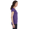 Gildan Women's Heather Purple SoftStyle 4.5 oz. Fitted V-Neck T-Shirt
