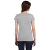 Gildan Women's RS Sport Grey SoftStyle 4.5 oz. Fitted V-Neck T-Shirt