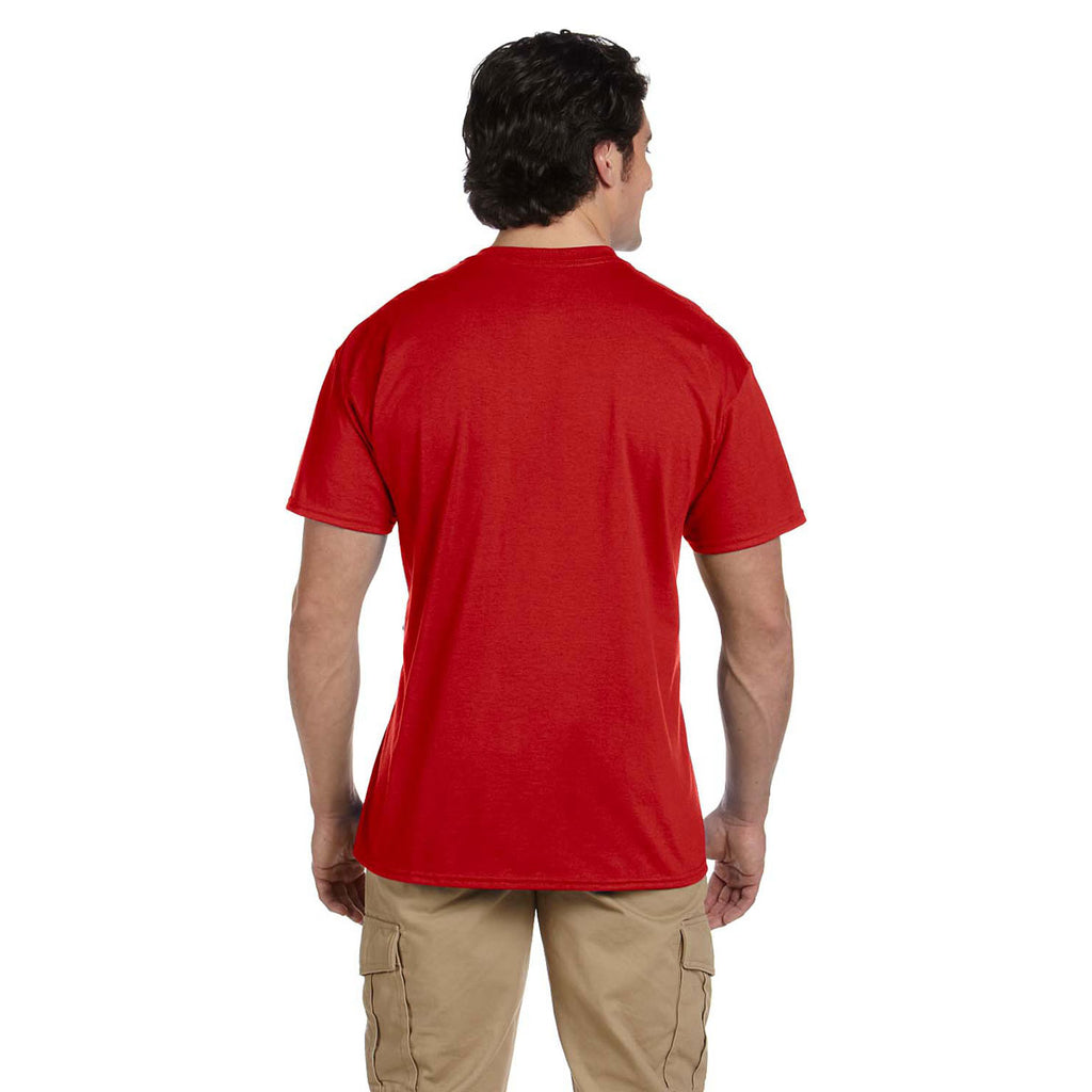 Gildan Unisex Red 5.5 oz. 50/50 Pocket T-Shirt