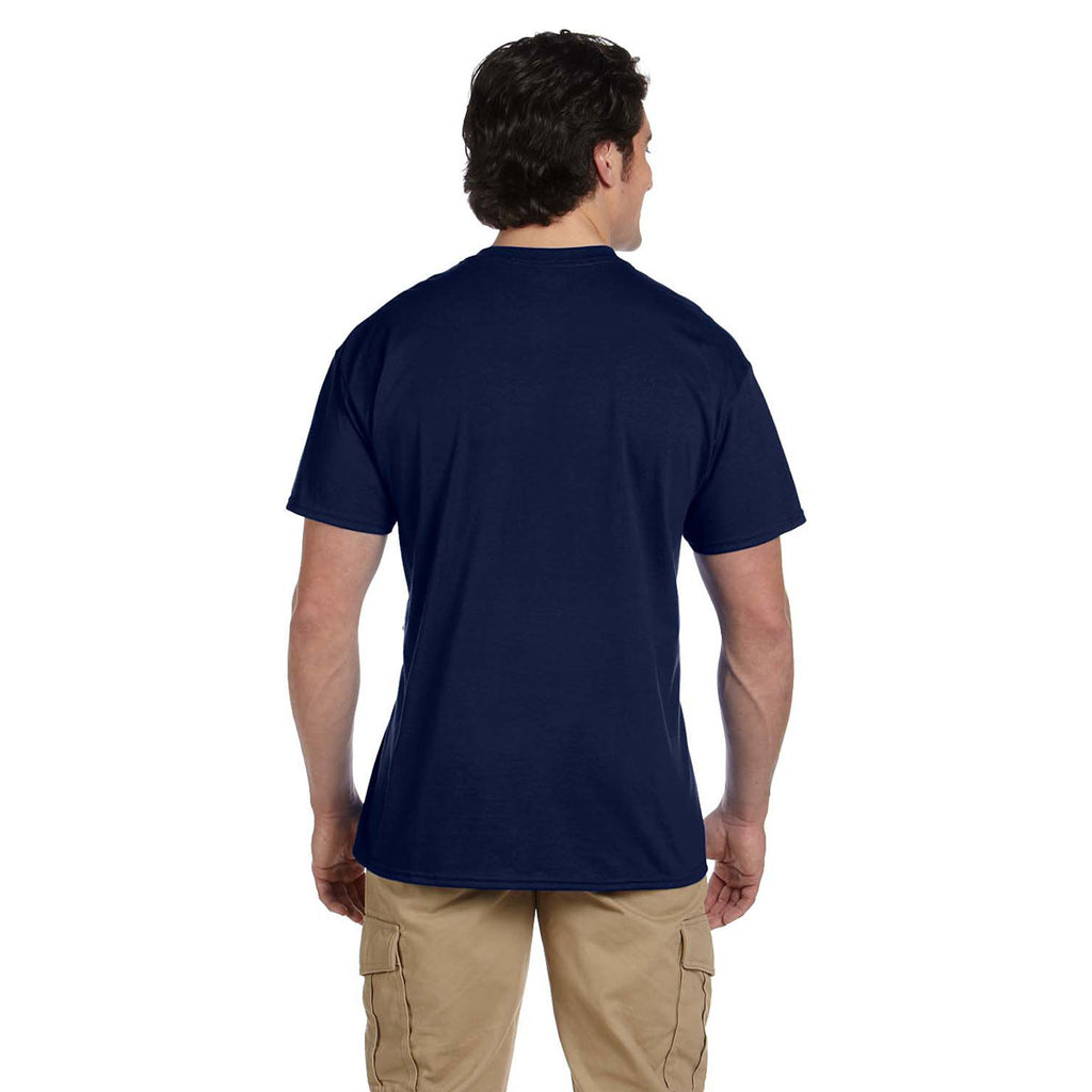 Gildan Unisex Navy 5.5 oz. 50/50 Pocket T-Shirt