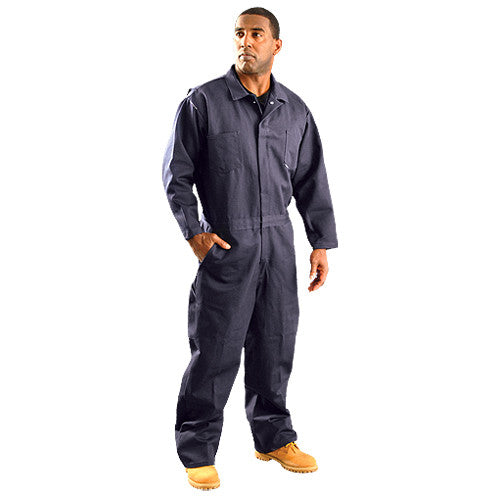 OccuNomix Men's Navy Classic Indura Flame Resistant Coverall HRC 2
