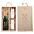 A+ Wines Brown Rustic Laser Engraved Wood Box with Custom Etched Champagne and Flutes with 1 Color Fill