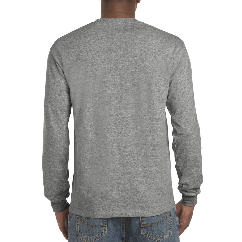Gildan Unisex Graphite Heather Hammer 6 oz. Long-Sleeve T-Shirt