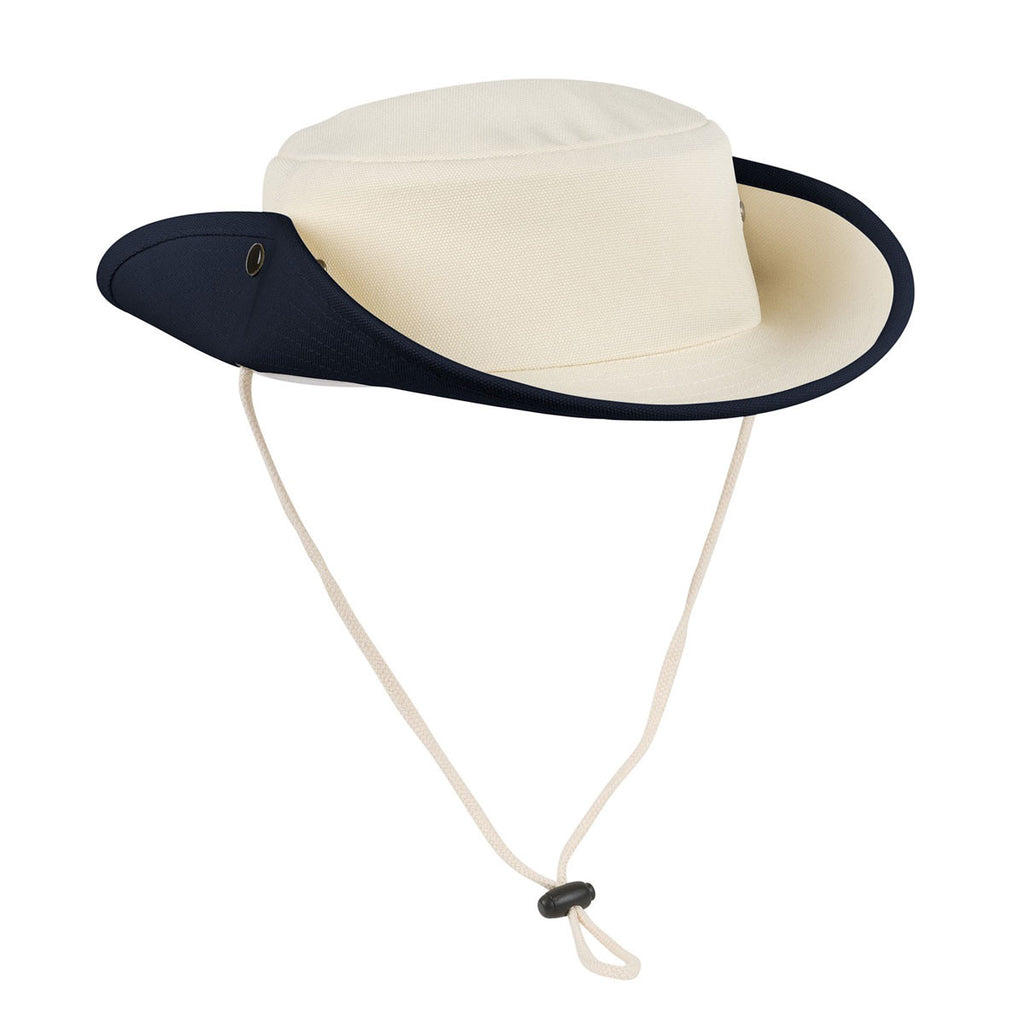 Port Authority Navy/Canvas Outback Hat
