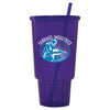 Bullet Amethyst Jewel 32oz Car Cup with Lid and Straw