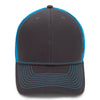 Paramount Apparel Charcoal/Neon Blue Neon Mesh Back Cap