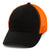 Paramount Apparel Black/Neon Orange Washed Soft Mesh Cap