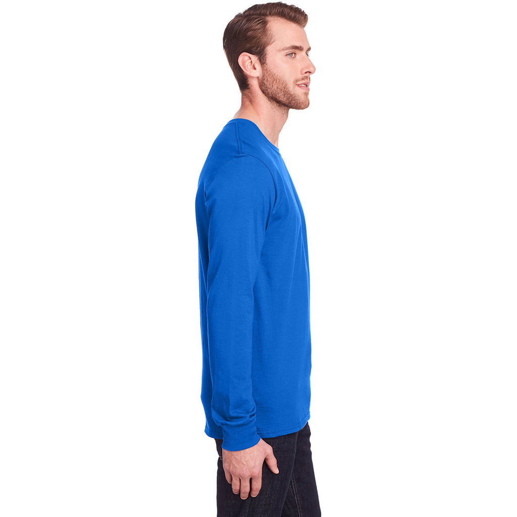 Fruit of the Loom Men's Royal ICONIC Long Sleeve T-Shirt