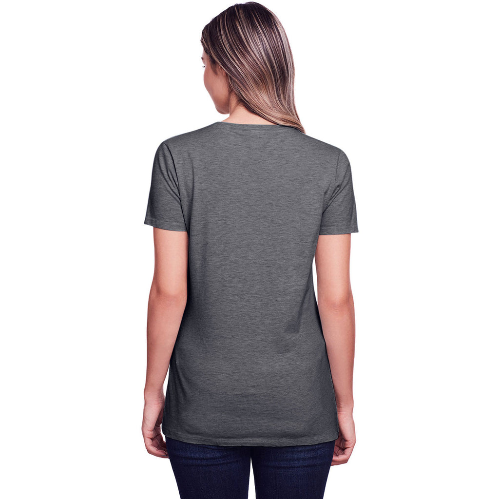 Fruit of the Loom Women's Charcoal Heather ICONIC T-Shirt