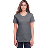 Fruit of the Loom Women's Charcoal Heather ICONIC T-Shirt