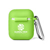 Primeline Lime Green Silicone Earbud Case with Carabiner